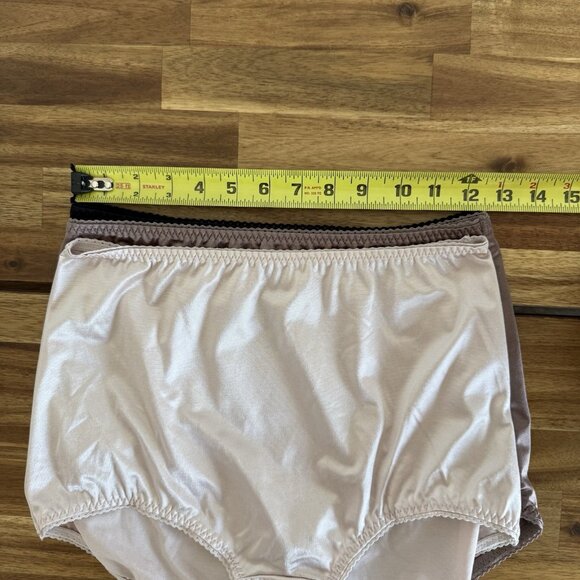 Three VANITY FAIR Vintage Panties Satin Size 2X (FITS XL) Granny Femenine *READ - Picture 3 of 9